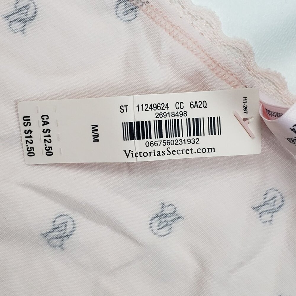 Victoria's Secret The Lacie Lace-Waist Bikini Panty Women's Medium VS Pink Print - Picture 10 of 16